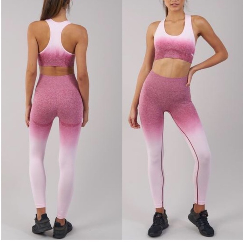 Gymshark Adapt Berry and Blush Ombre Leggings